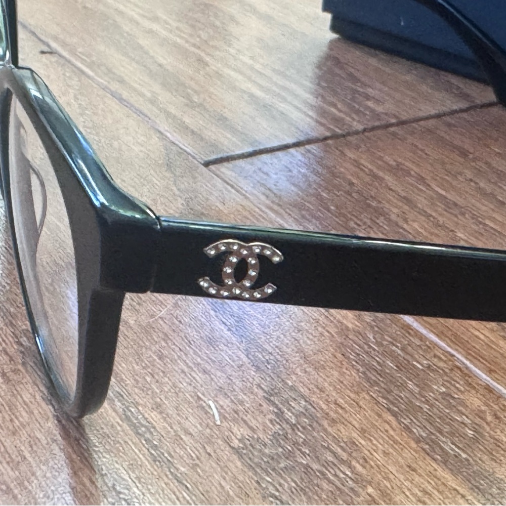 Chanel Black Eyewear Frame eyeglasses, crystal logo - Picture 4 of 16